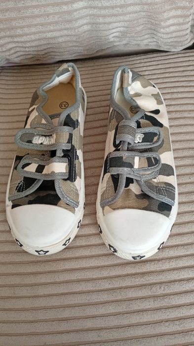 Trampki buty dziecięce rozmiar 33 wzór moro zapinane na rzepy