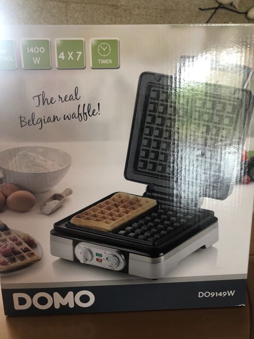 Domo máquina de fazer waffels (tipo waffel belga)
