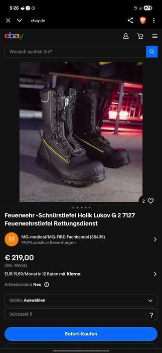 Пожарные ботинки Holik lukov G2 45