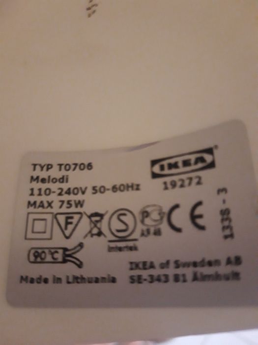 Candeeiro de teto Melodi Ikea (1unidade)
