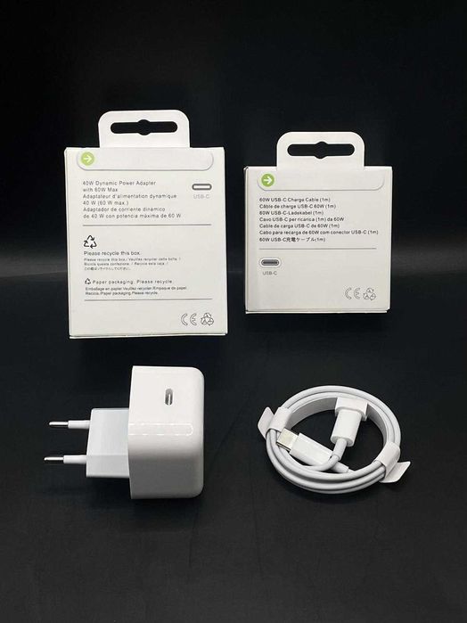 Ładowarka iPhone Apple 40W USB-C + Kabel USB-C - MacBook iPad iPhone - GWARANCJA