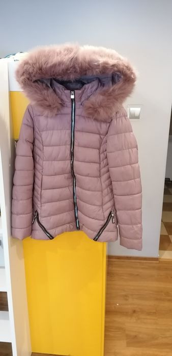 Kurtka zimowa pudrowy róż