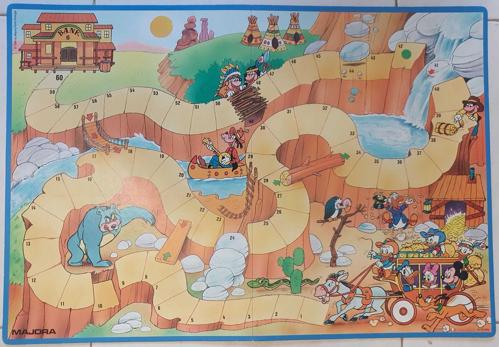 Jogo de tabuleiro vintage, DILIGÊNCIA - Majora - DISNEY - Anos 80