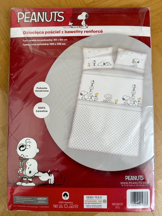 Pościel dziecięca chłopczyk dziewczynka Pranuts Snoopy bawełna