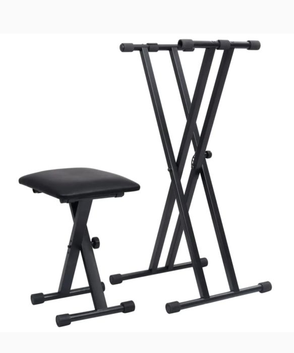 Statyw pod keyboard + taboret | składany zestaw | regulacja wysokości