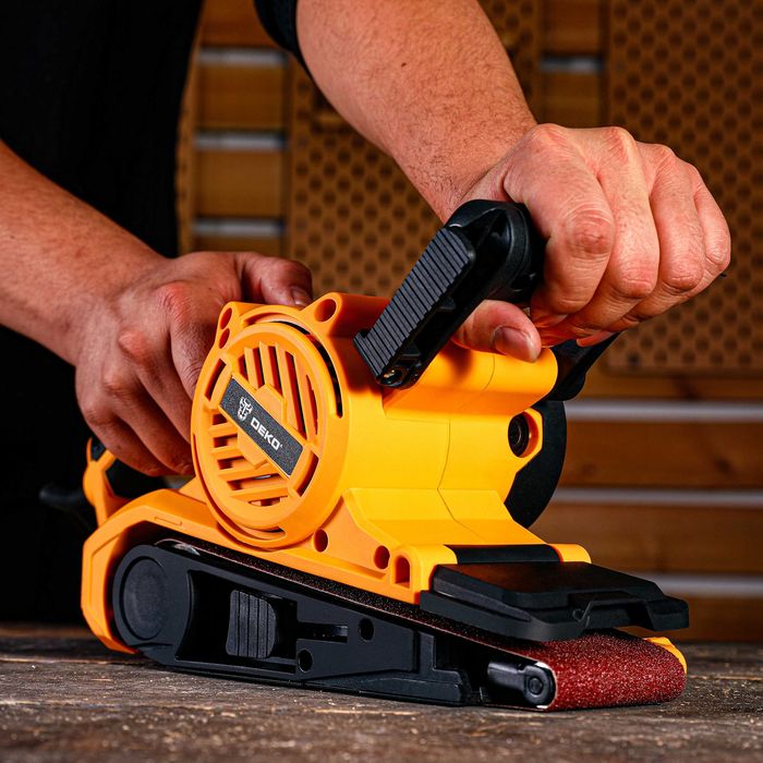 Szlifierka Taśmowa Sieciowa Do Drewna 1010W Czyszczarka Taśmówka Deko