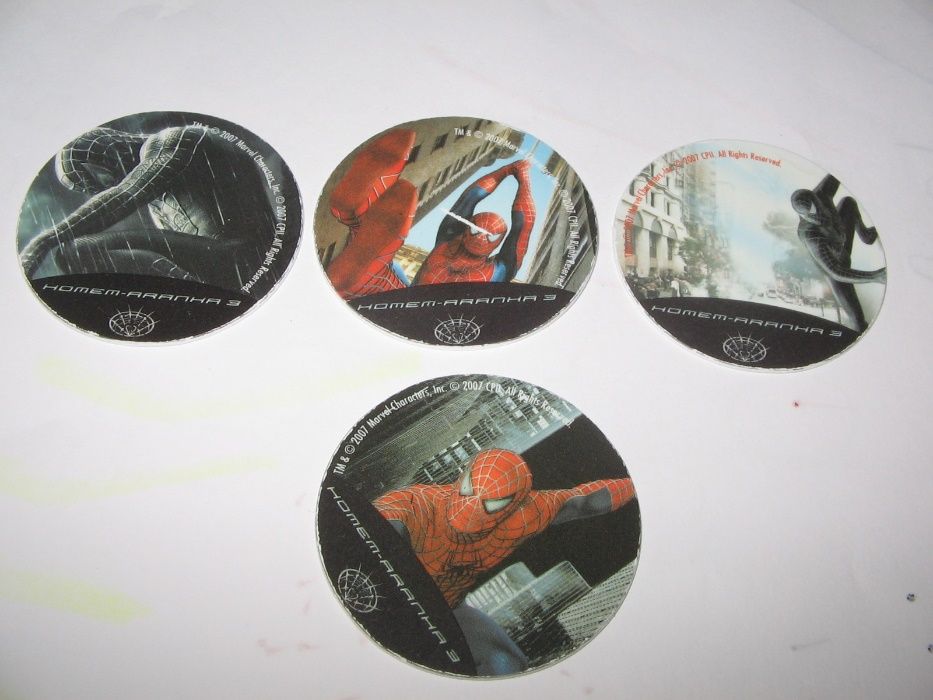 Tazos do Homem Aranha (4 diferentes)