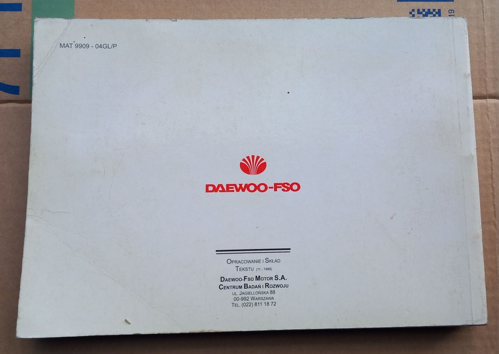 Katalog części zamiennych Daewoo Matiz