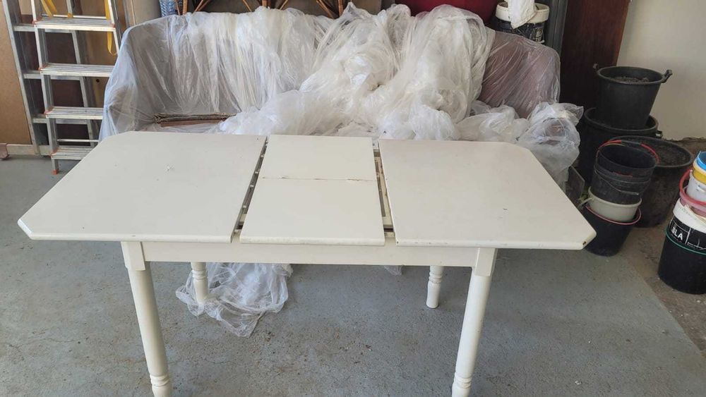 Mesa Branca Madeira MDF Extensivel
