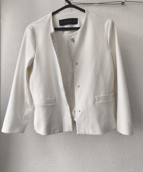 Blazer branco curto