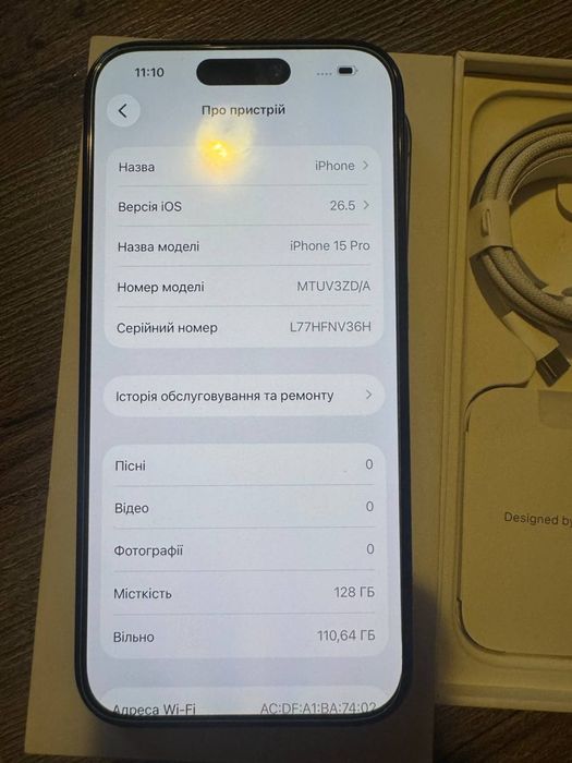 Iphone 15pro 128гб.
