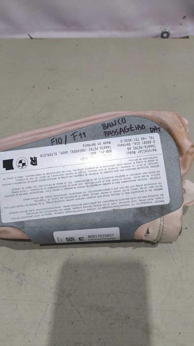 Airbag Banco Passageiro BMW Serie 5 (F10/F11) Direito   30713.0710
