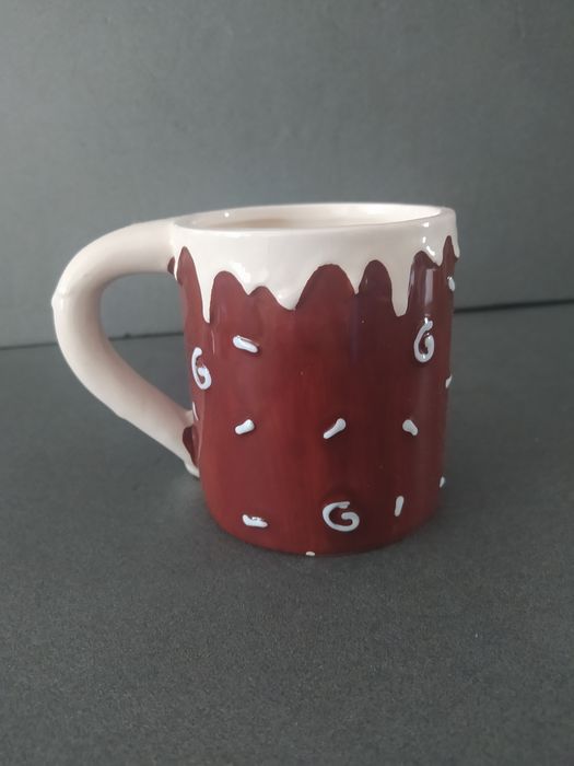 Ceramiczny kubek z Mikołajem