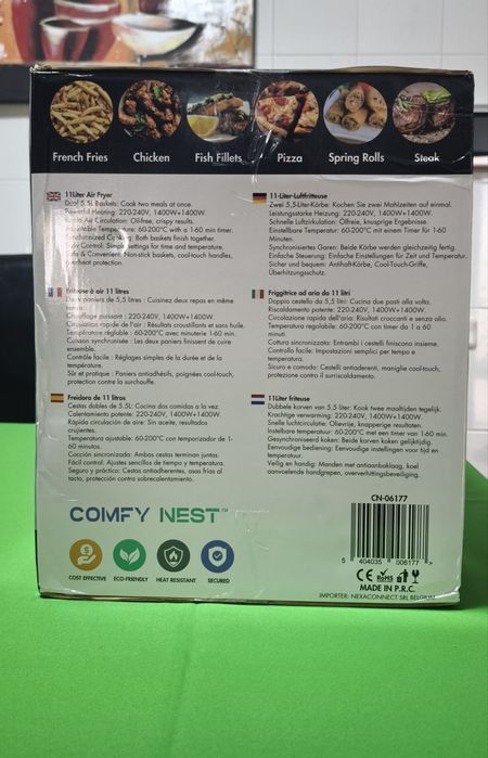 Air Fryer Cesta Dupla 11Lt.