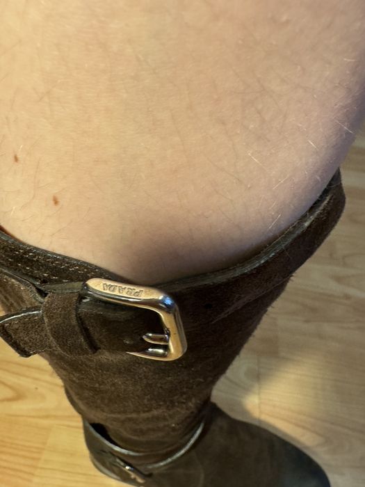 Prada сапоги замша та натуральна шкіра