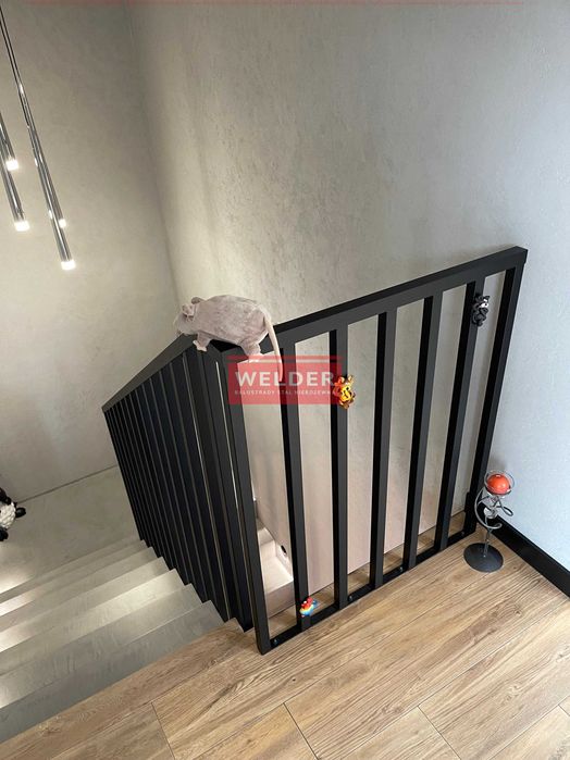 Balustrada Harfa Balustrady nierdzewne Szklane Balkon Antracyt