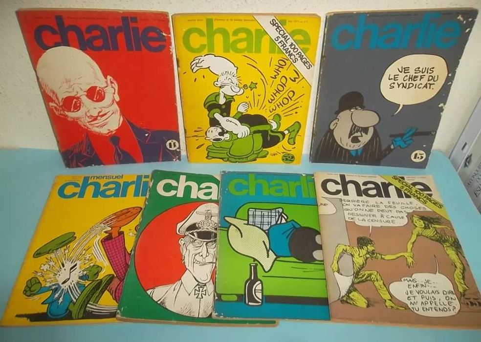 7 revistas "Charlie" - B.D. em francês