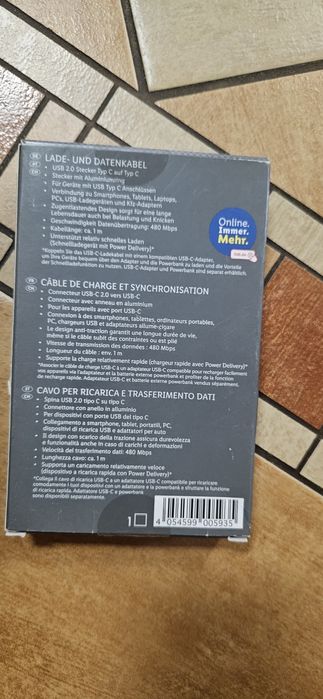 Kabel USB C DO USB C  C-C tronic 1metr 1m