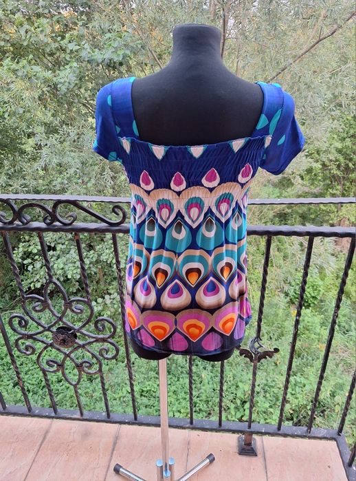 Letnia bluzka damska boho casual nowoczesny design modne wzory M/L