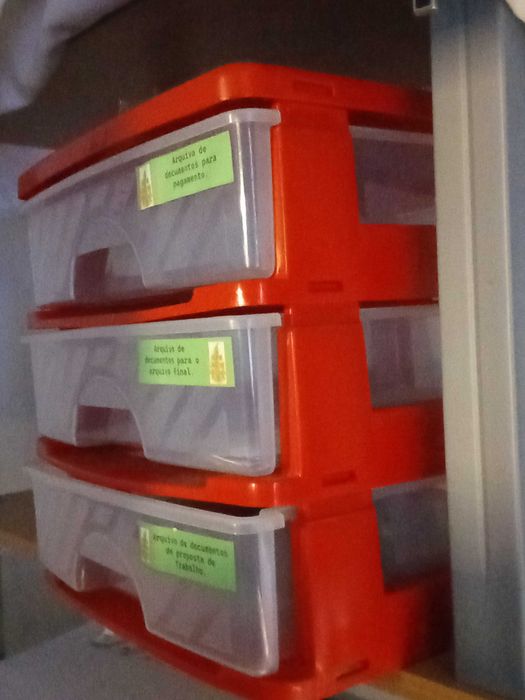 Divisória em Gavetas de documentos