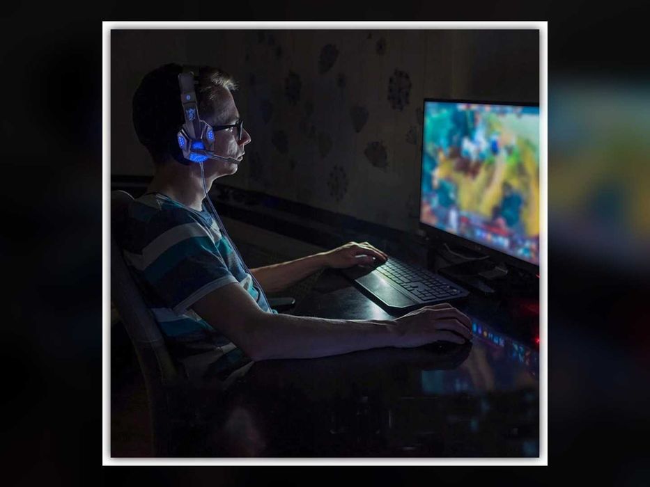 Nowe Słuchawki Gamingowe USB LED Z Mikrofonem Dla Gracza PC Konsola