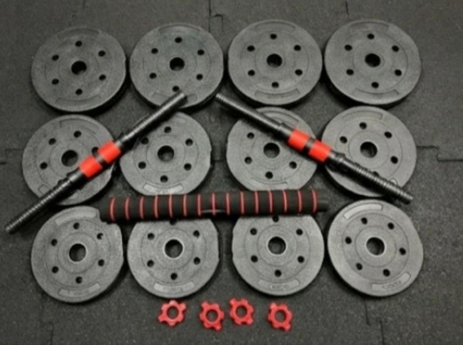 Solidne hantle hantelki 20kg 2×10kg ciężarki do ćwiczeń regulowane