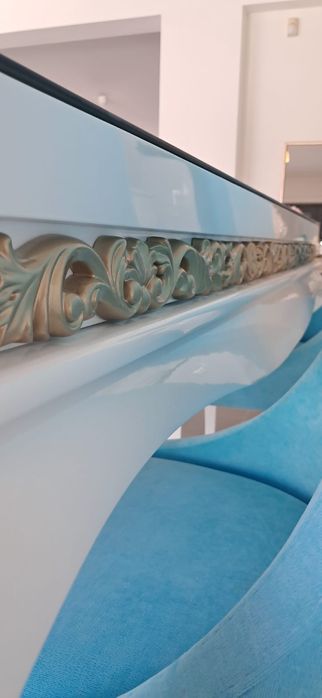 Mesa de jantar branca lacada como nova