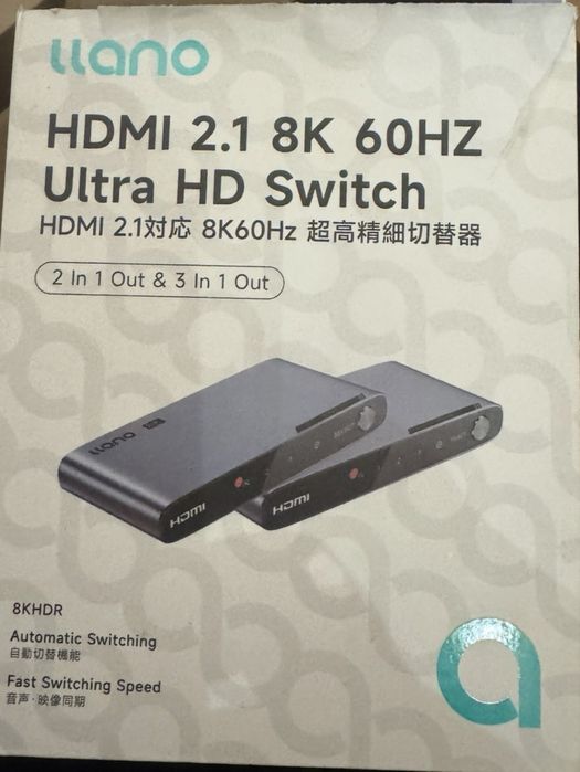 HDMI 2.1 Switch llano 8K60Hz / 4K120Hz — Для PS5, Xbox Series X та ПК