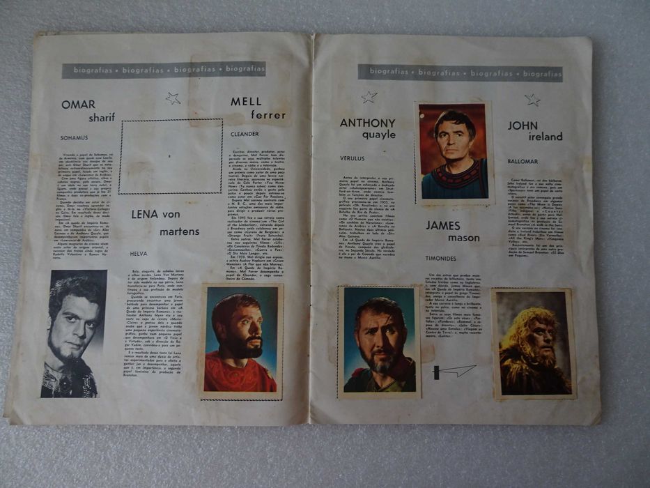 Caderneta de cromos A Queda do Império Romano (faltam 4 cromos)