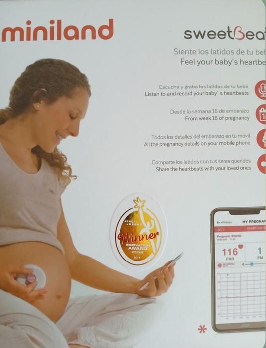 Aparelho para ouvir os batimentos de seu bebê