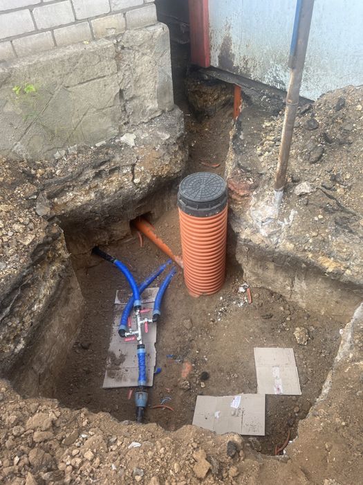 Замена водопровода, в резки,канализация( Проколы под дорогой ...