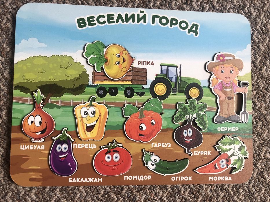 Розвиваючі дерев’яні пазли для дітей  | від 50 грн