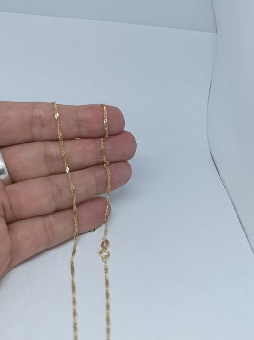 Złoty łańcuszek splot singapur próba 585 długość 50 cm