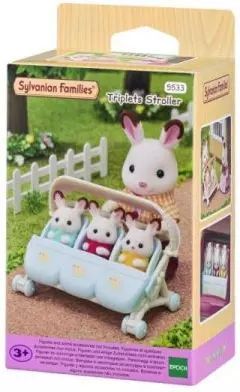Sylvanian Families. Spacerówka dla trojaczków. Epoch