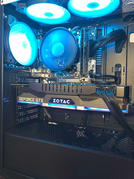 Игровой ПК Ryzen 5 2600/32Gb/1080Ti/SSD256+2Tб компьютер системник