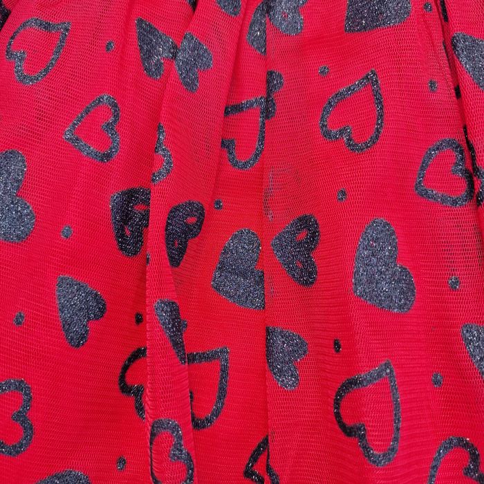 Spódnica tiulowa czerwona w serca 122 nowa