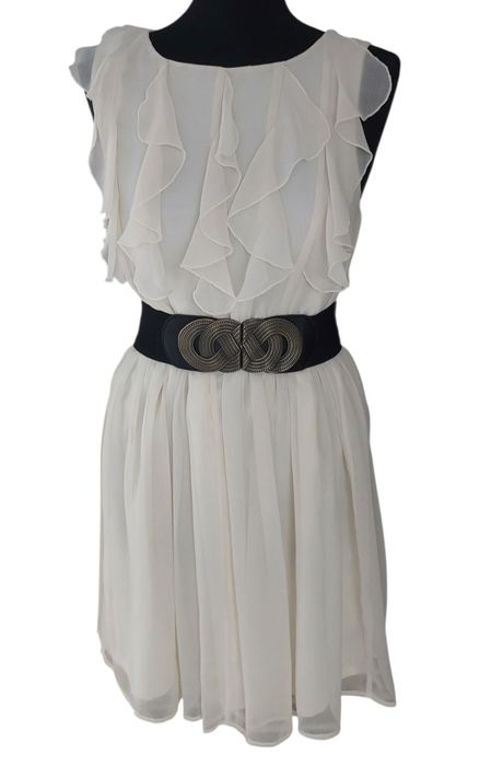 Elastyczny czarny szeroki pasek damski