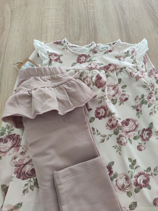 Bluzka i legginsy ocieplane Newbie nowe 110 rozmiar