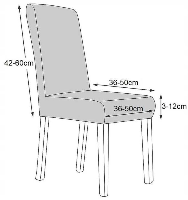 6x POKROWIEC NA KRZESŁO WELUR Uniwersalny Welurowy Pokrowce na krzesła
