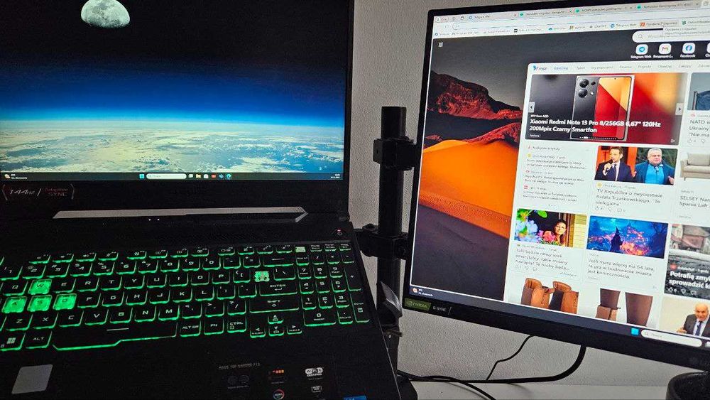 ASUS TUF FX506HC GTX 3050 4GB i5-11400H 16GB  15,6 cali FULL HD 144 HZ