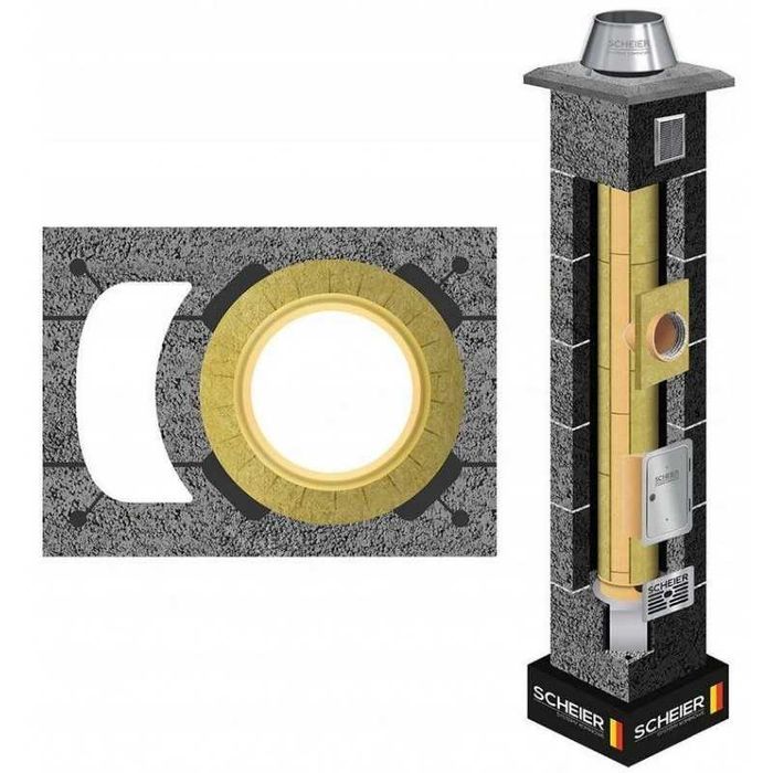 System kominowy Scheier 7mb fi 200 1 wentylacja komin ceramiczny