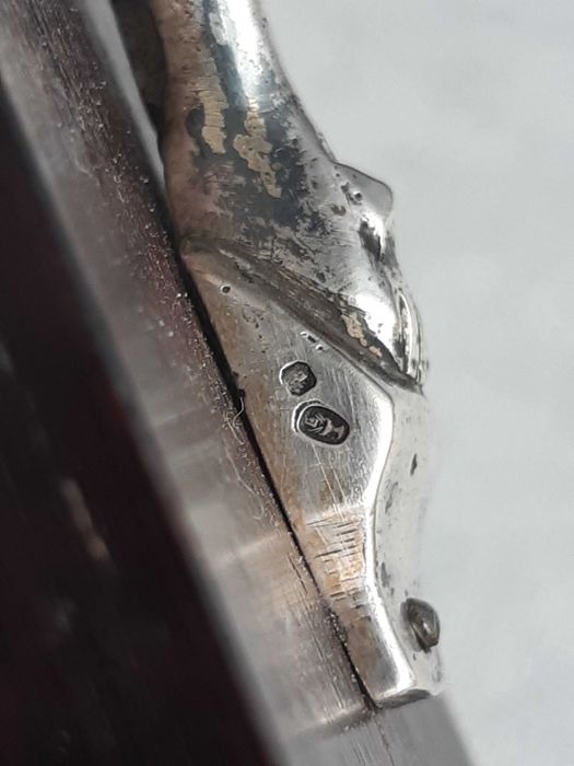 Crucifixo em prata e pau santo (Portugal) 1900's