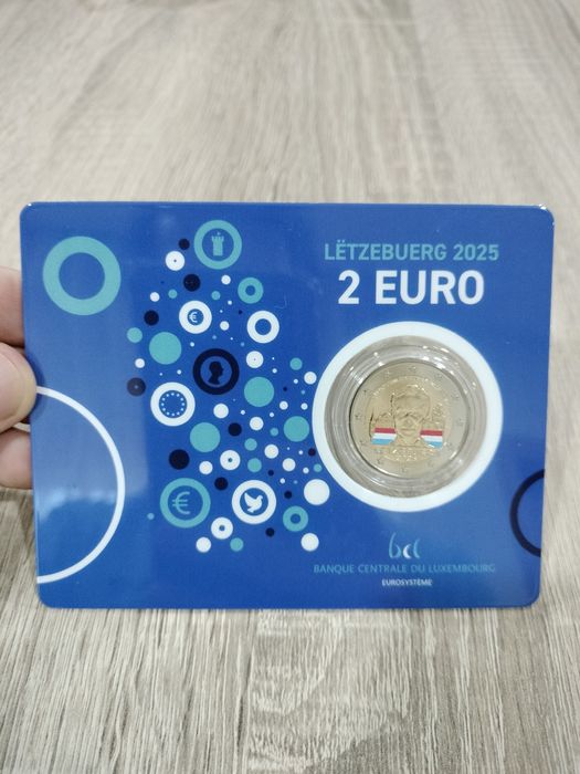 Par Moedas 2€ Coloridas Luxemburgo 2025