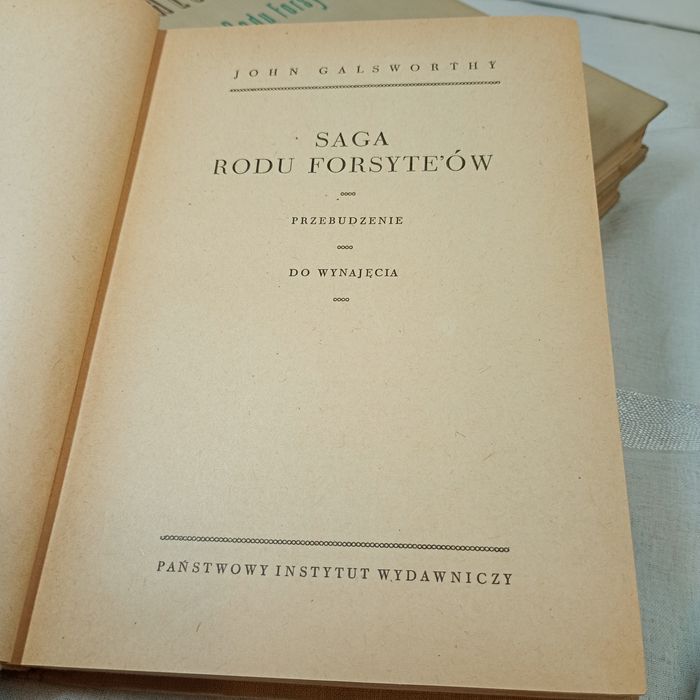 Saga rodu Forsyte'ów. 1,2,3 tom. John Galsworthy. 1956