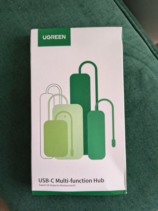 Адаптер Хаб USB 7в1 Ugreen 2 x USB-A 3.2 + USB-C 3.2 + SD/TF + PD Gray