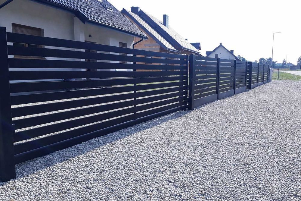 Brama przesuwna i furtka z aluminium