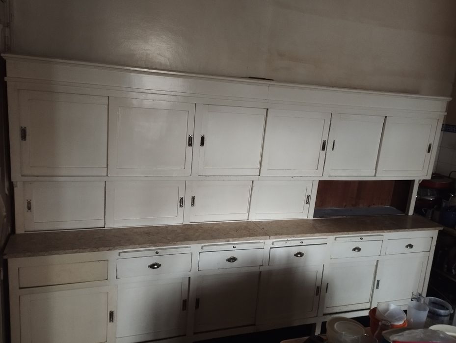 Louceiro móvel cozinha anos 20 vintage retro tampo em. Lioz