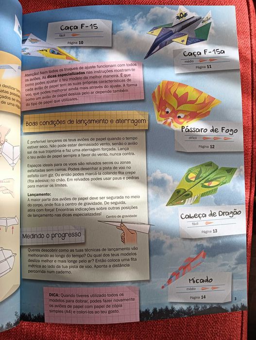 Aviões de Papel 19 instruções e 30 modelos prontos a dobrar