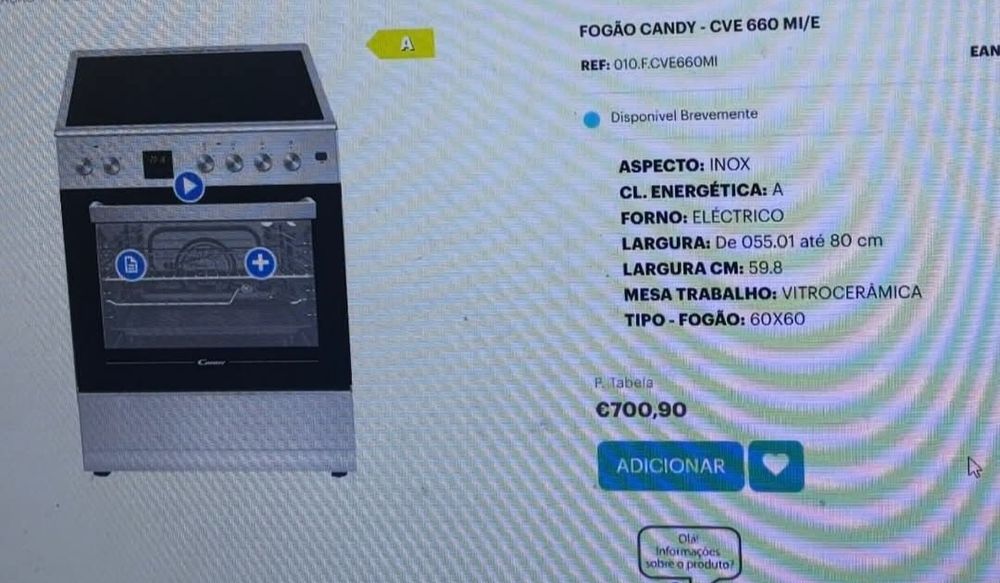 FOGÃO Eletrico CANDY - novo