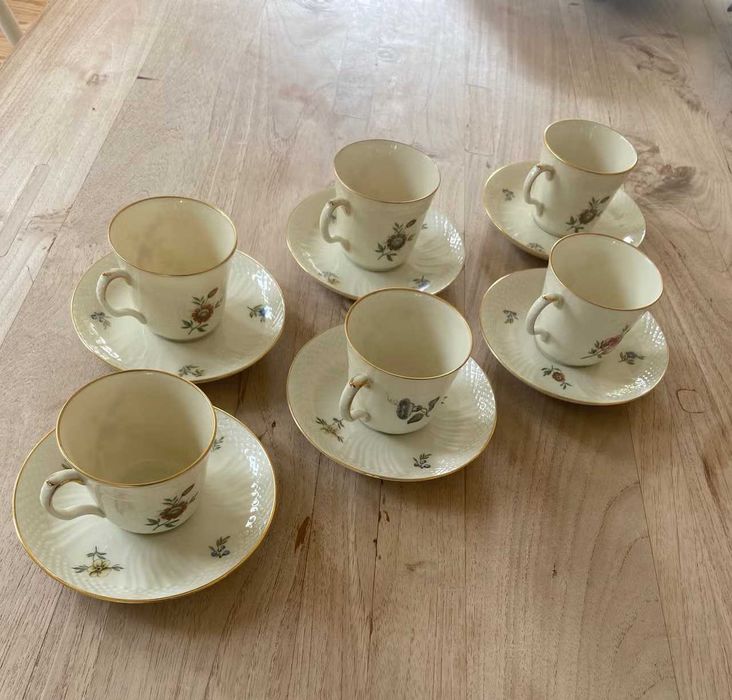 Royal Copenhagen Кофейные чашки с блюдцами - 6 шт. Сервиз Frijsenborg  (Дания)